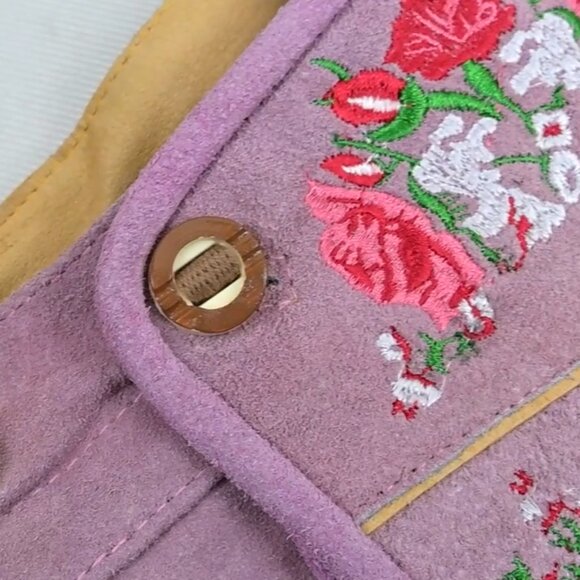 Oktoberfest Women Lederhosen Rose Pink Bavarian Leather Suede Lederhosen NEW - Picture 7 of 10